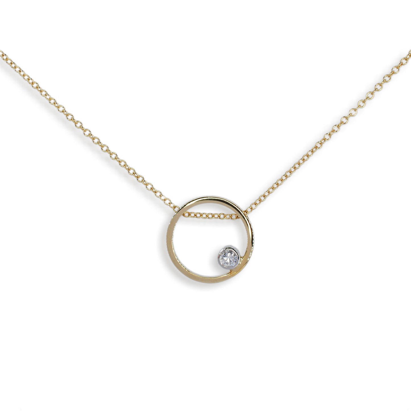 9ct Yellow Gold Diamond Fidela Pendant