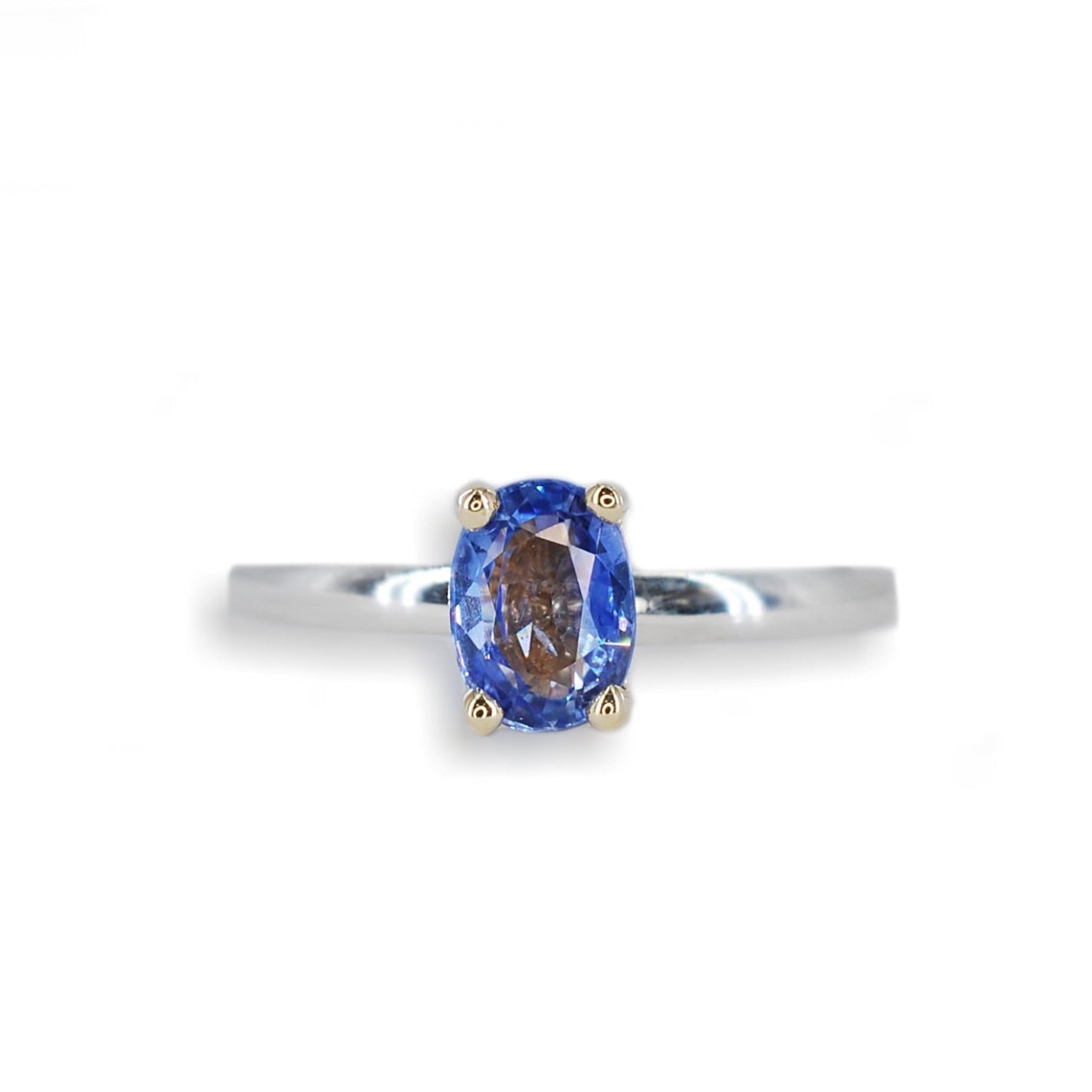 Silver & Gold Sapphire Ring