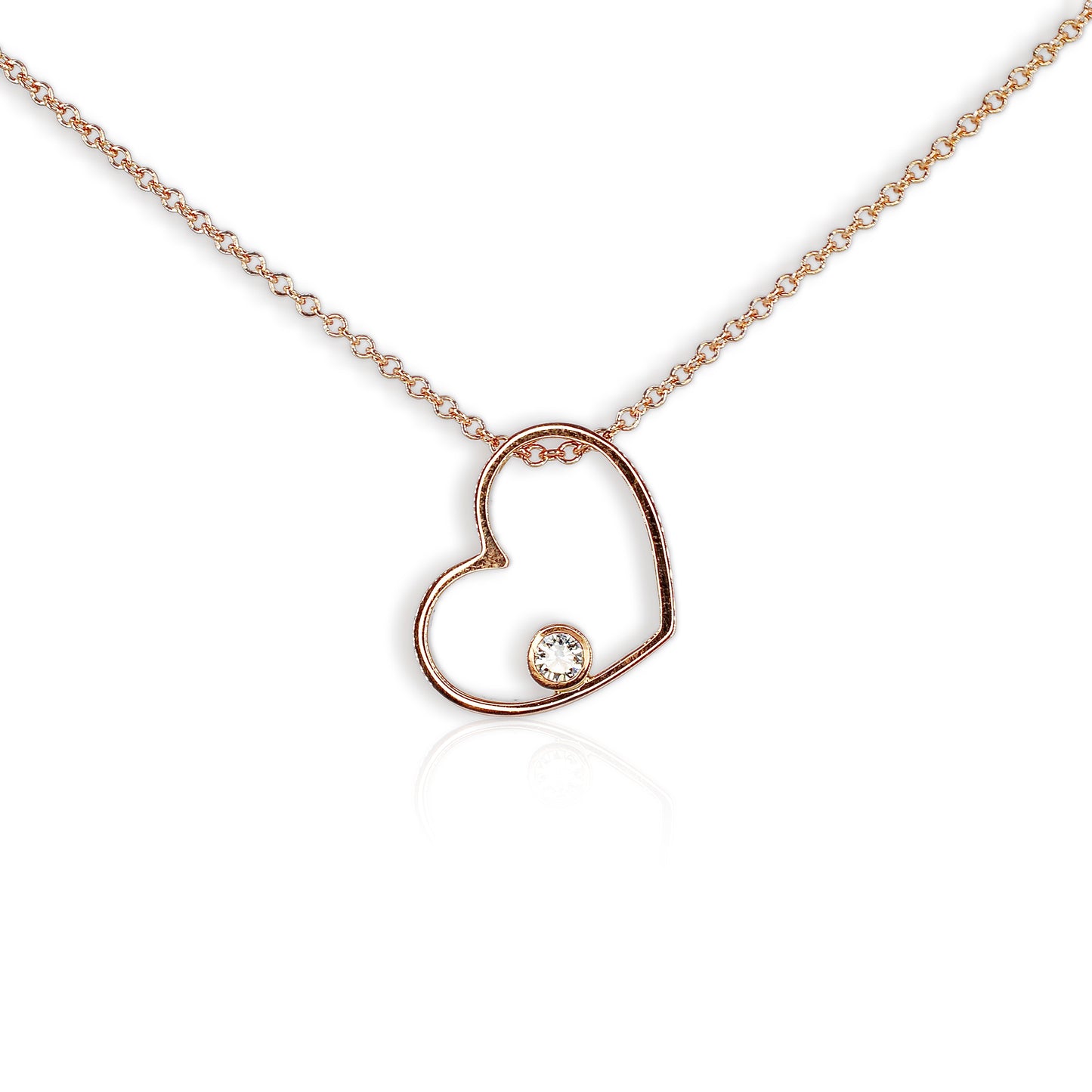 9ct Rose Gold Fidela Diamond Necklet