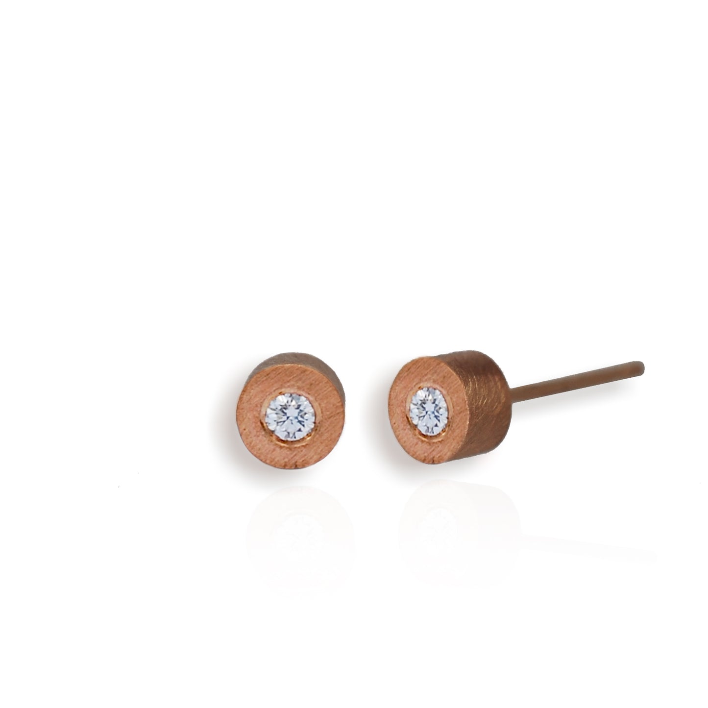Storm 9ct Rose Gold Diamond Earrings