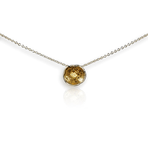 Silver & Gold Organic Mini Pendant
