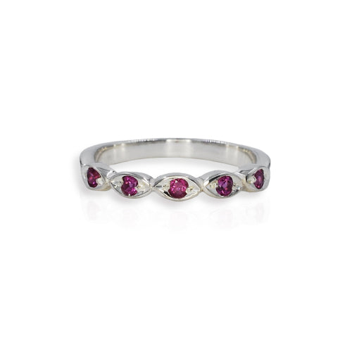 Silver Rhodolite Garnet Ring