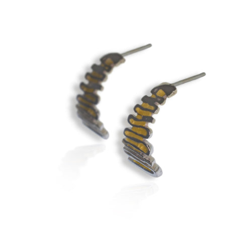 Shore Silver & Gold Plated Semi Hoop Earrings