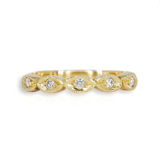 18ct Yellow Gold Diamond Vintage Ring