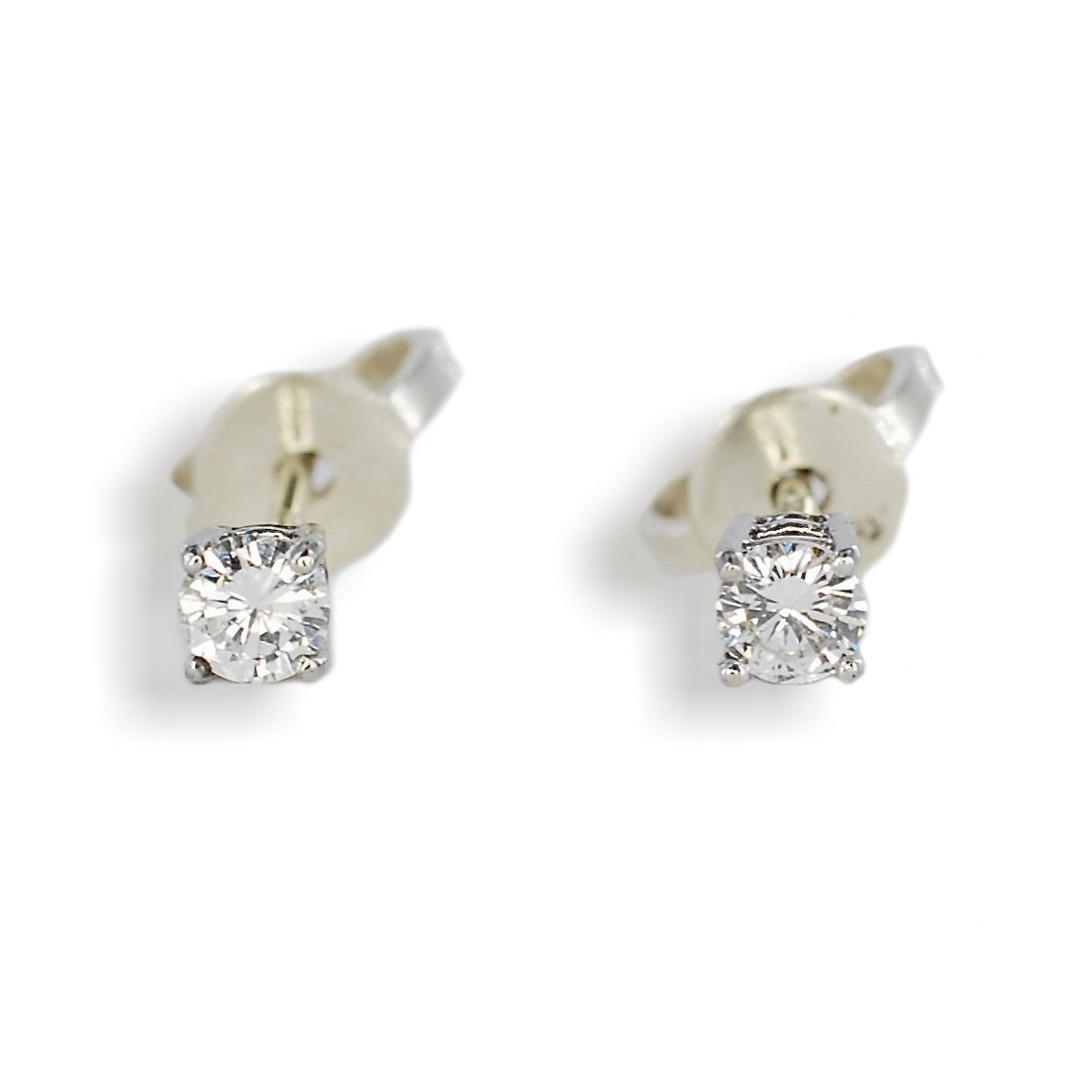 9ct White Gold Diamond Studs