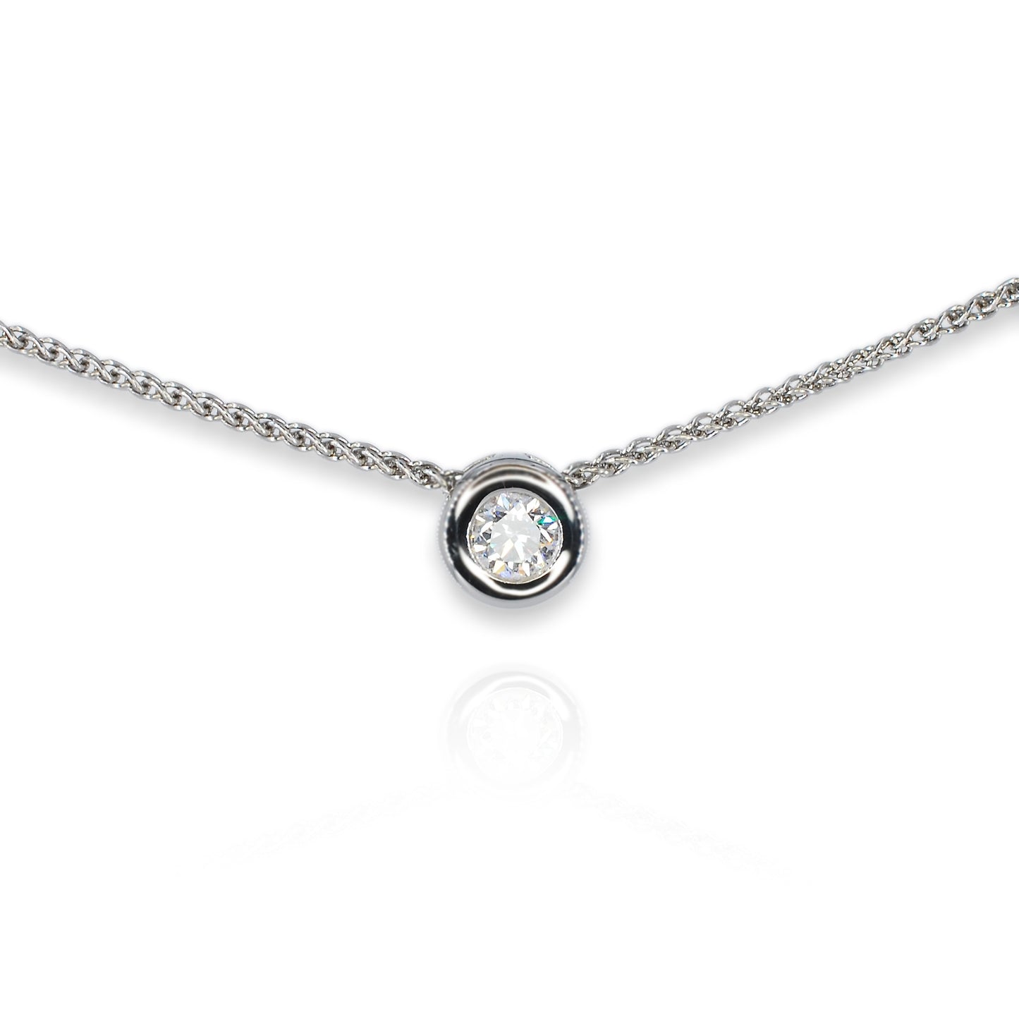 Diamond Platinum Slider Pendant