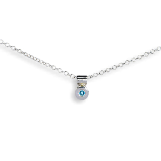 Storm Silver Blue Topaz Pendant
