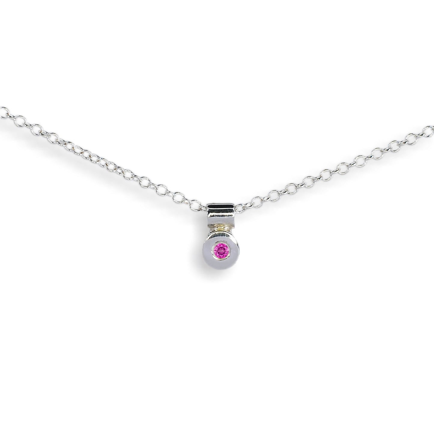 Storm Silver Pink Sapphire Pendant