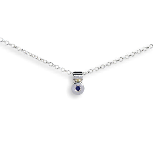 Storm Silver Blue Sapphire Pendant