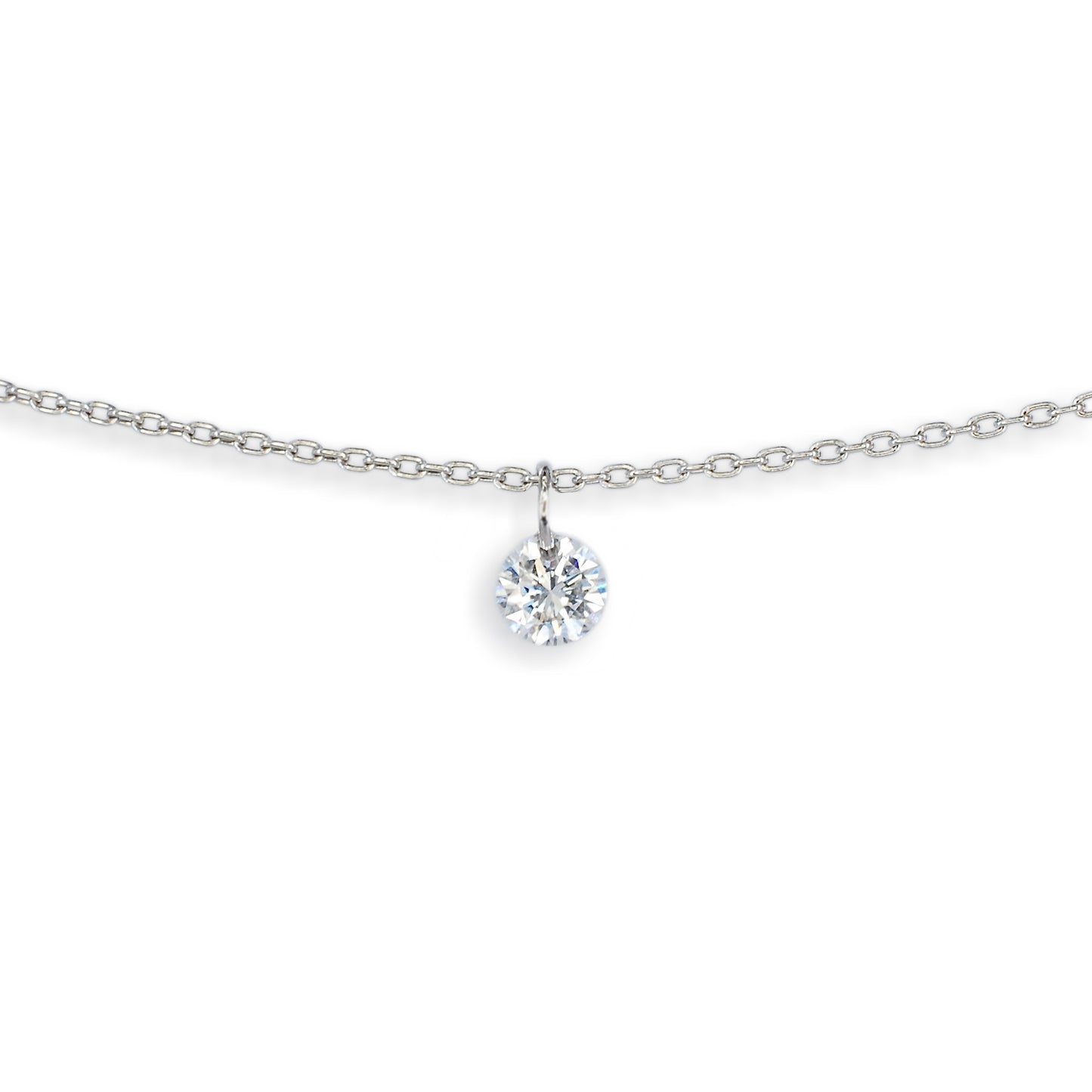 Platinum Floating Diamond Pendant