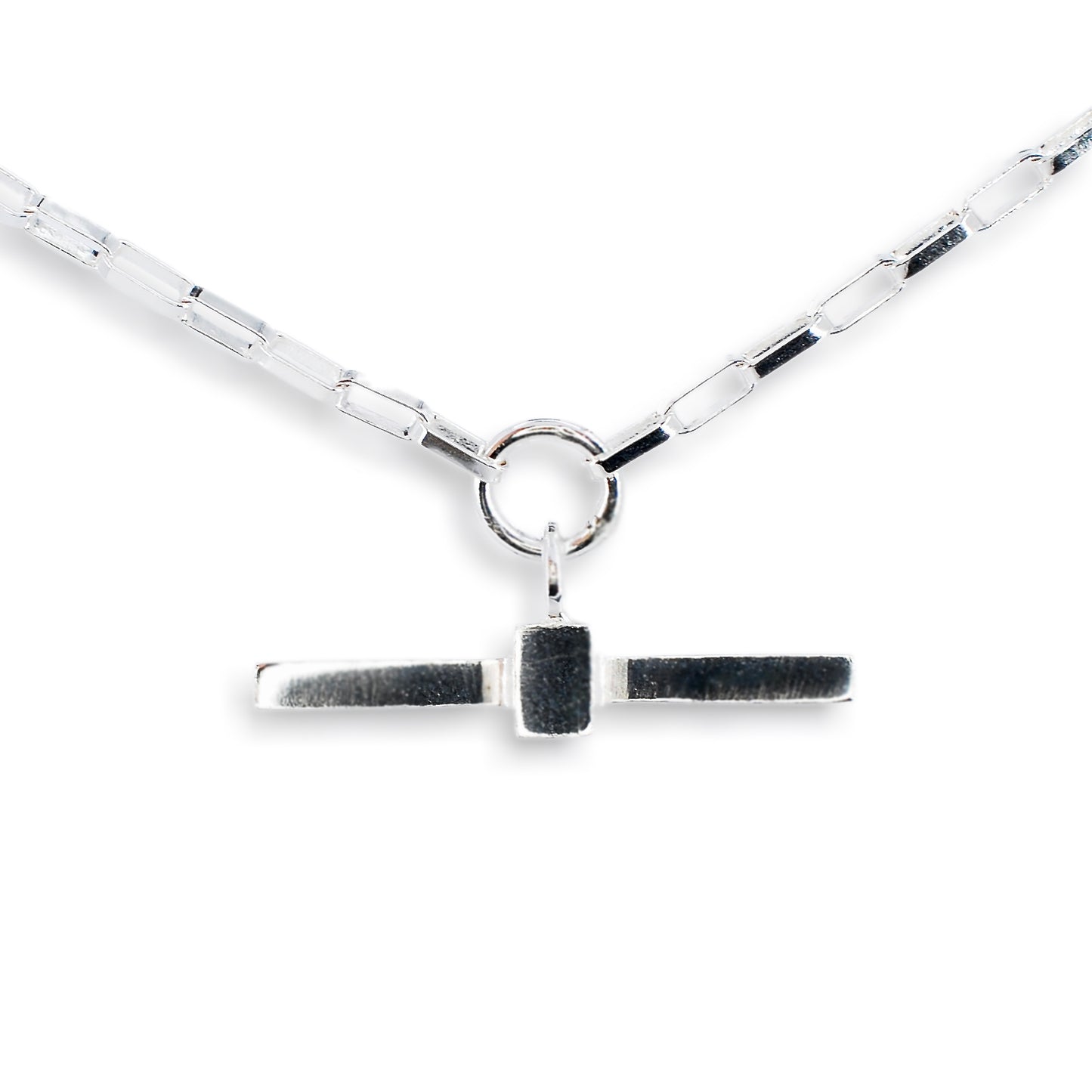 Silver 'T' Bar Necklace