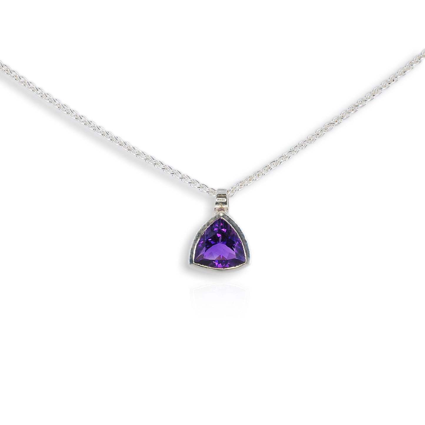 Silver Purple Amethyst Pendant