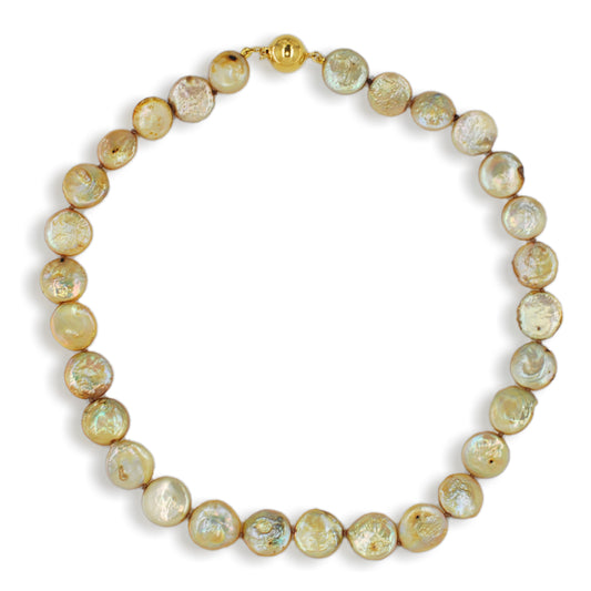 Gold Florin Pearls with Feature Clasp