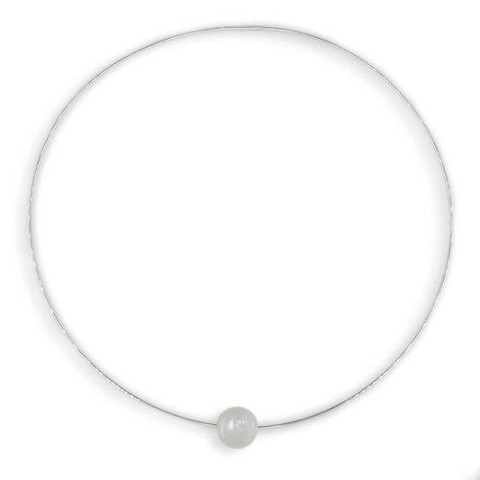 Pearl Silver Choker Necklet