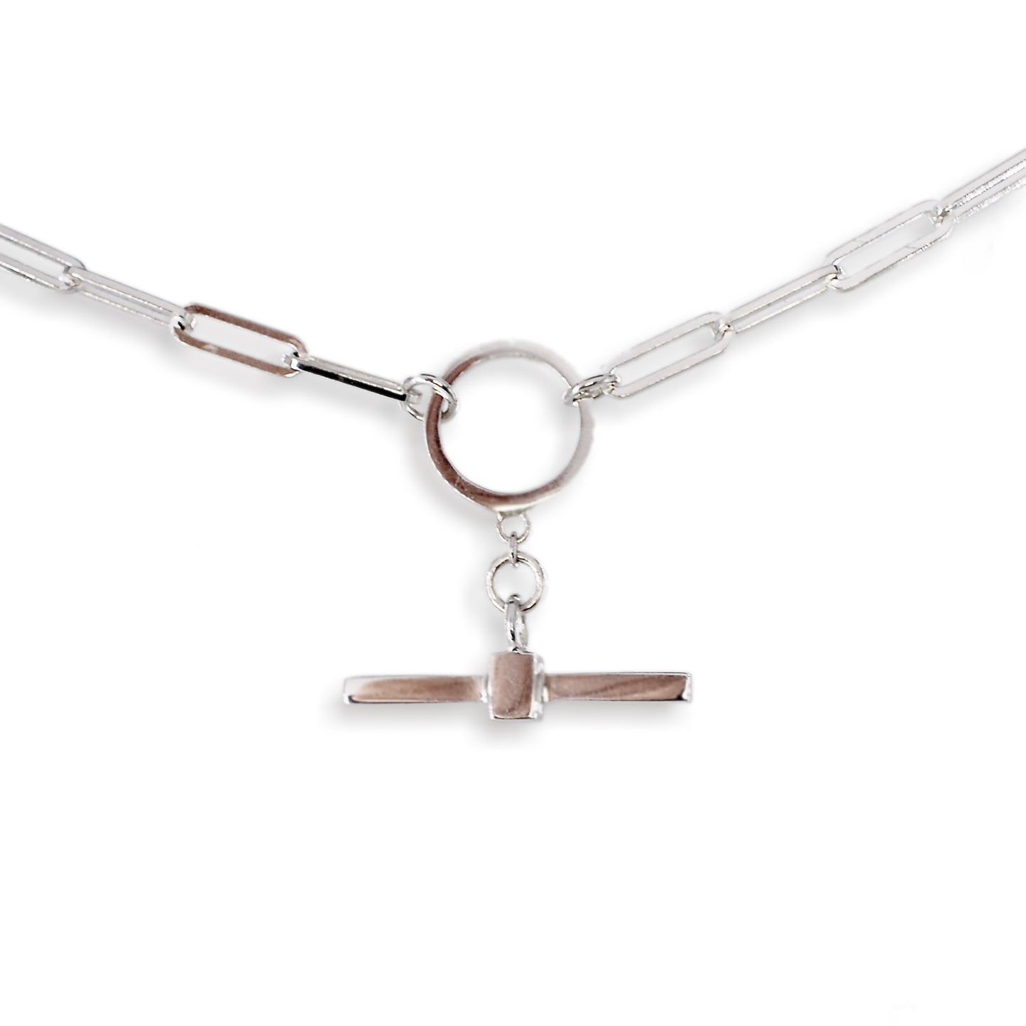 Silver 'T' Bar Necklace