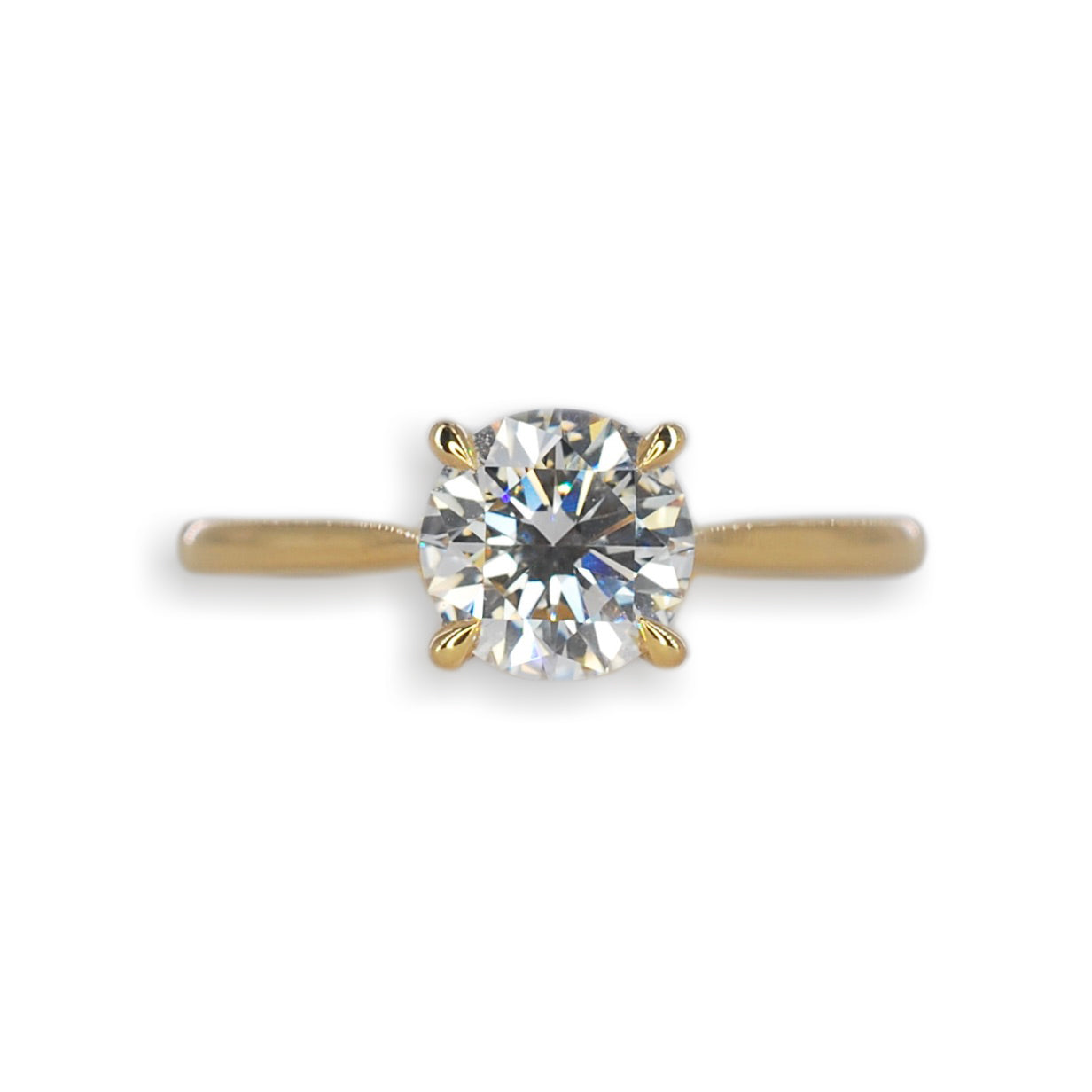Yellow Gold Solitaire Diamond Ring