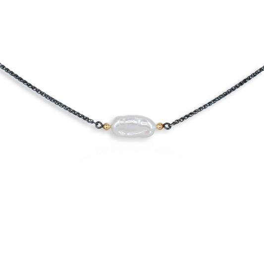 Baroque Pearl Chain Pendant