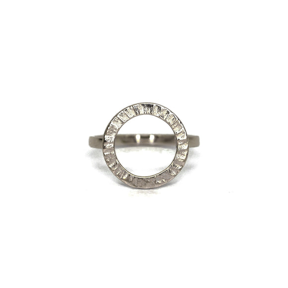 Cylch Silver Textured Ring