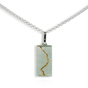 Silver Afon Tywi Gold Plated Pendant