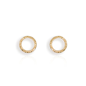 Cylch 9ct Yellow Gold Stud Earrings